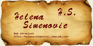 Helena Simenović vizit kartica